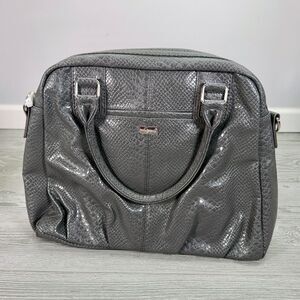 Jewell by Thirty-One City Crossbody Tote Bag Purse in Charcoal Gray Snake - NEW!